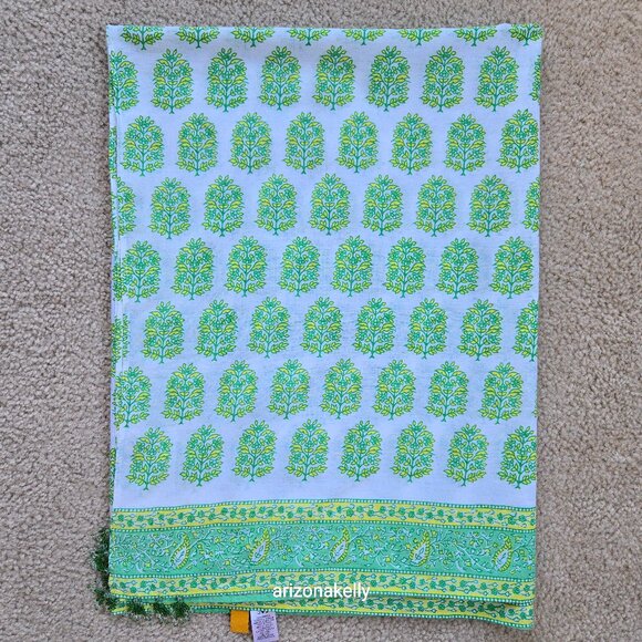 Calypso St. Barth Accessories - Calypso St. Barth Cotton Sarong Scarf Beads Green